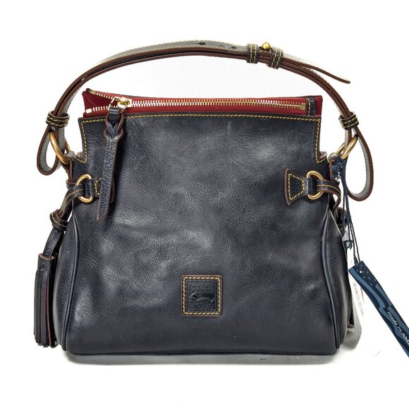 Dooney & Bourke Handbags - DOONEY & BOURKE USA Black Leather Florentine Hobo Satchel - Made in USA - NEW